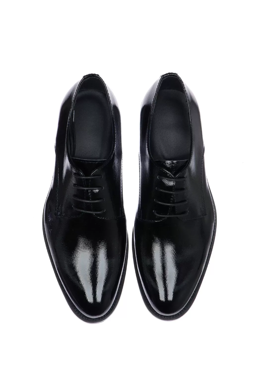 Outlet Allacciato Elegante In Vernice Saffiano Nero I Am & Accessories Uomo Scarpe Eleganti
