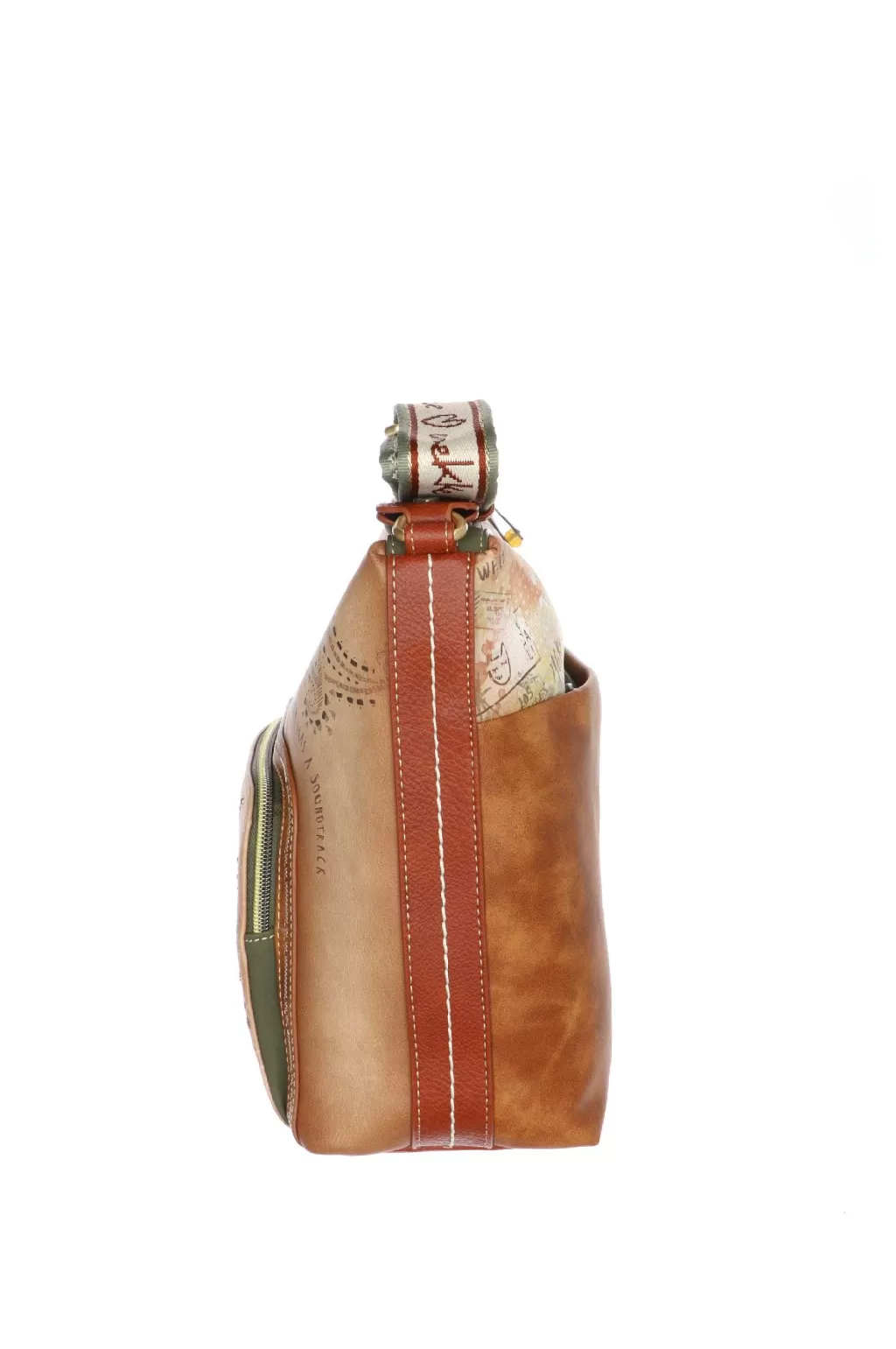 Sale Borsa A Tracolla Grande Peace & Love In Cammello Anekke Accessori Donna