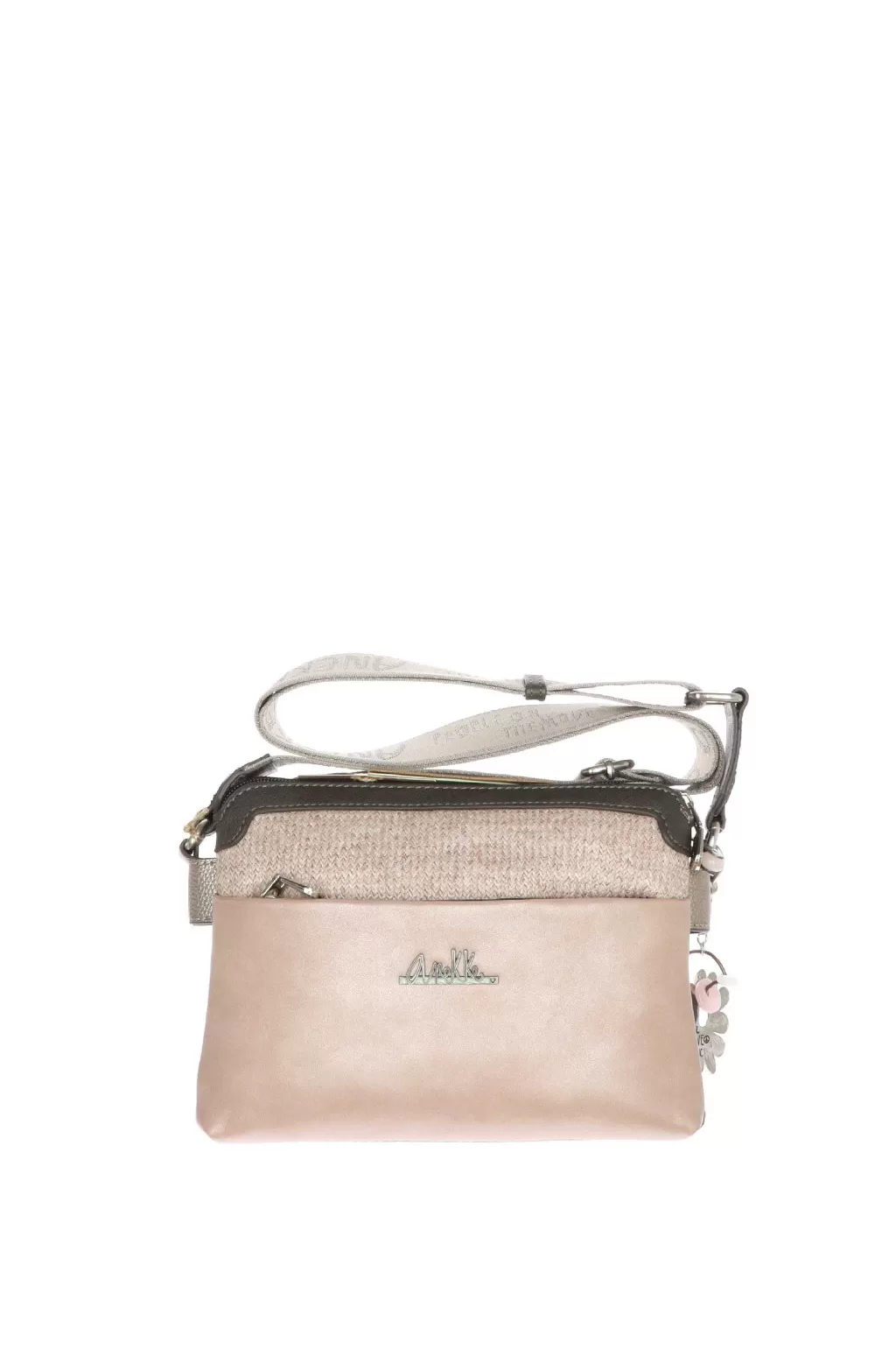 Best Borsa A Tracolla Peace & Love Rosa A 2 Scomparti Anekke Accessori Donna
