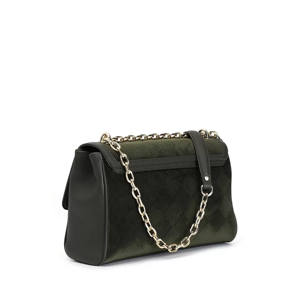 Discount Borsa Con Pattina In Velluto Verde Cafenoir Accessori Donna