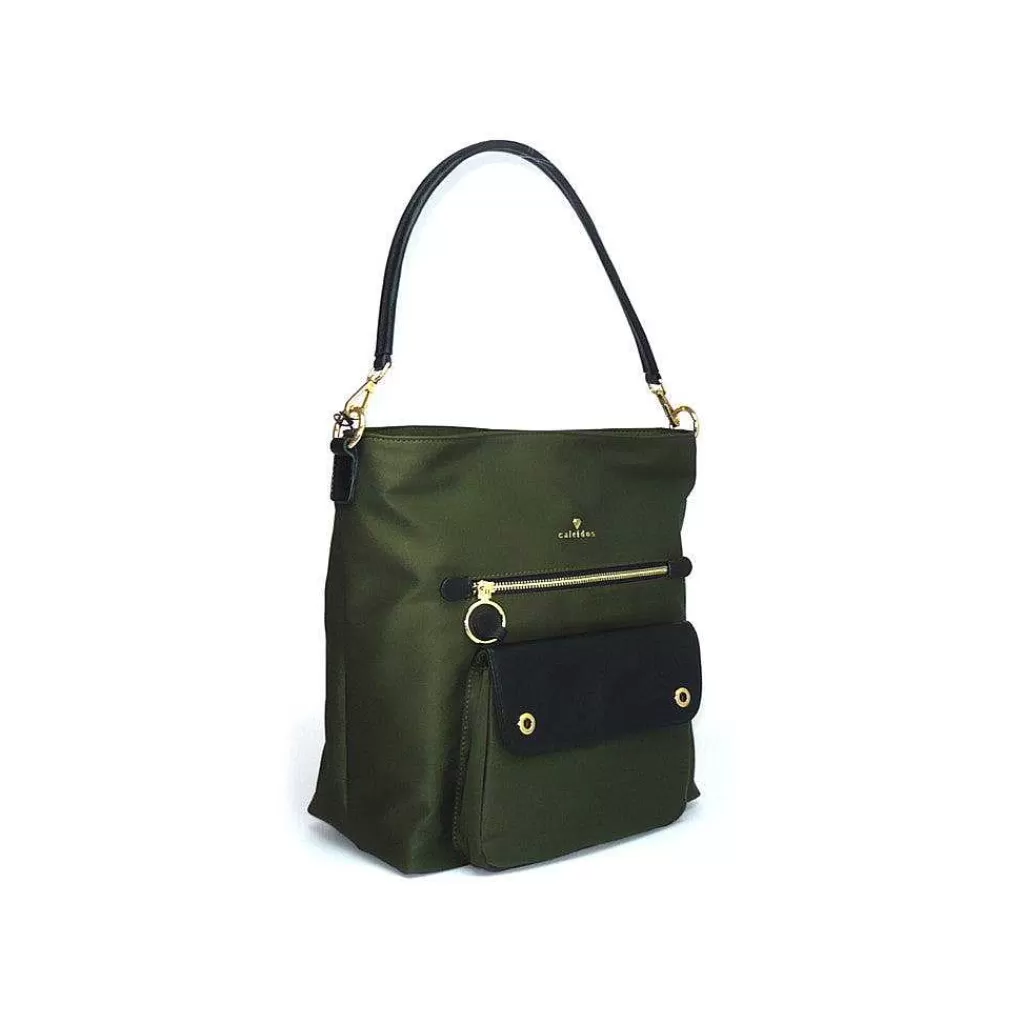 Clearance Borsa In Tessuto Verde O Nera Caleidos Accessori Donna