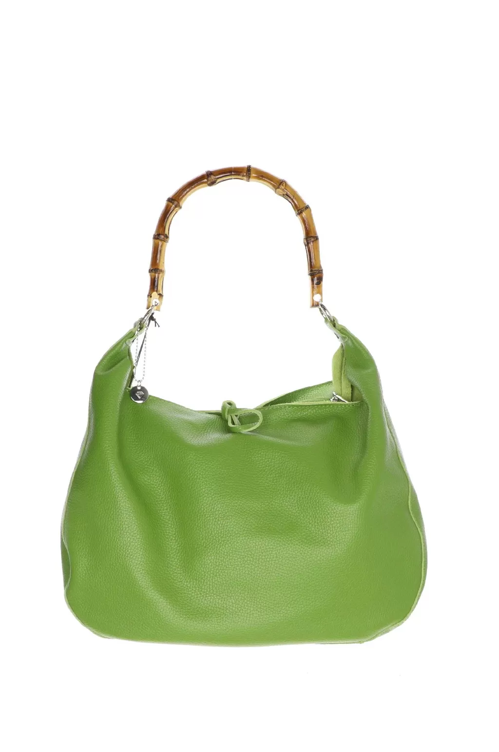 Best Sale Borsa In Vera Pelle Con Manico In Bambu Caleidos Accessori Donna