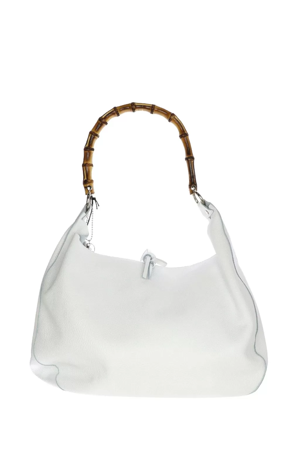 Best Sale Borsa In Vera Pelle Con Manico In Bambu Caleidos Accessori Donna