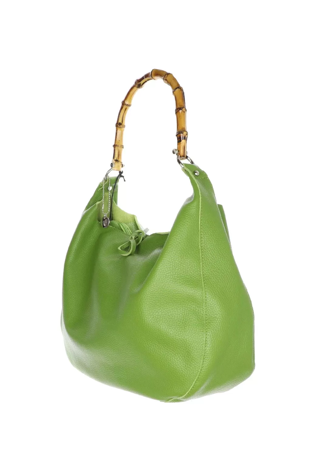 Best Sale Borsa In Vera Pelle Con Manico In Bambu Caleidos Accessori Donna