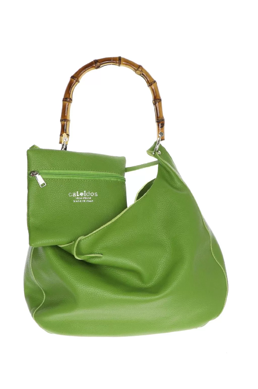 Best Sale Borsa In Vera Pelle Con Manico In Bambu Caleidos Accessori Donna