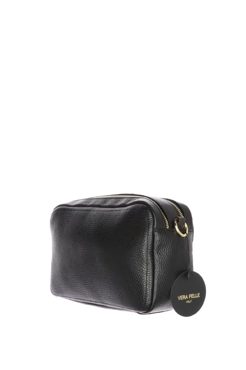 Best Sale Borsa Tracolla Doppia Cerniera Vera Pelle Made In Italy Accessori Donna