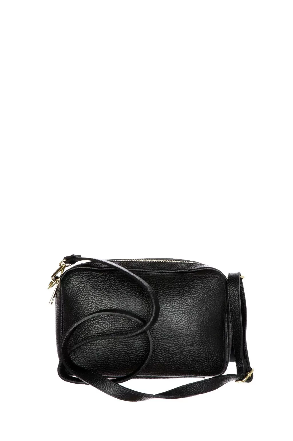 Best Sale Borsa Tracolla Doppia Cerniera Vera Pelle Made In Italy Accessori Donna