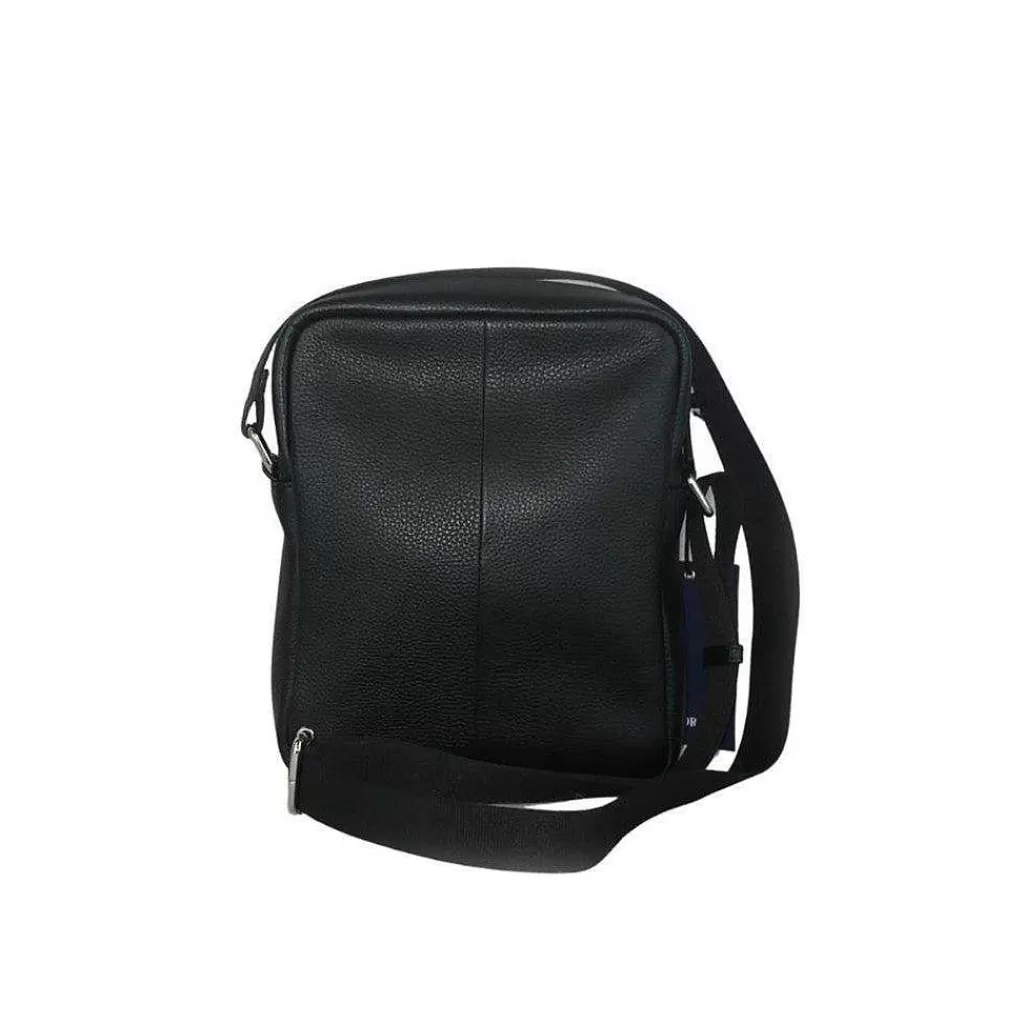 Online Borsello Uomo In Vera Pelle Nero E Blu Hidro Accessori Uomo