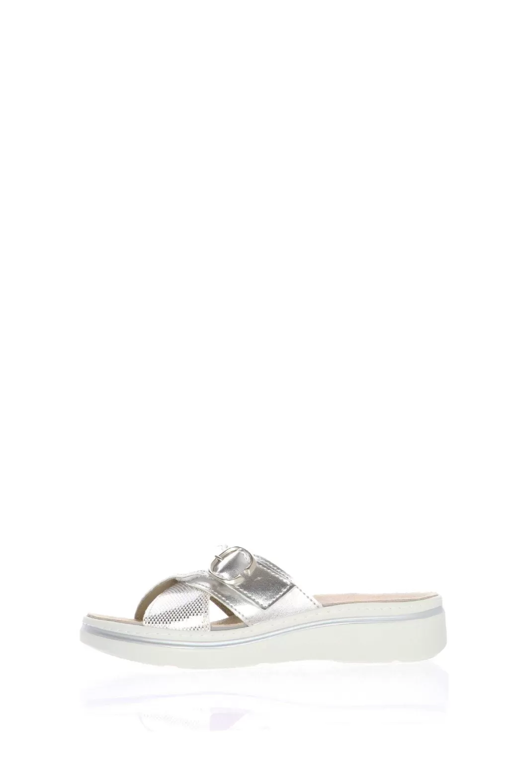 New Ciabatta Con Plantare Estaribile Platino E Oro Cinzia Soft Donna Pantofole E Ciabatte