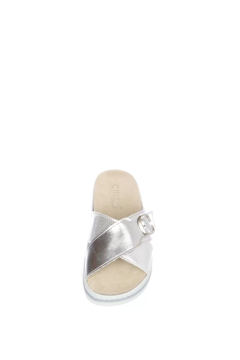 New Ciabatta Con Plantare Estaribile Platino E Oro Cinzia Soft Donna Pantofole E Ciabatte