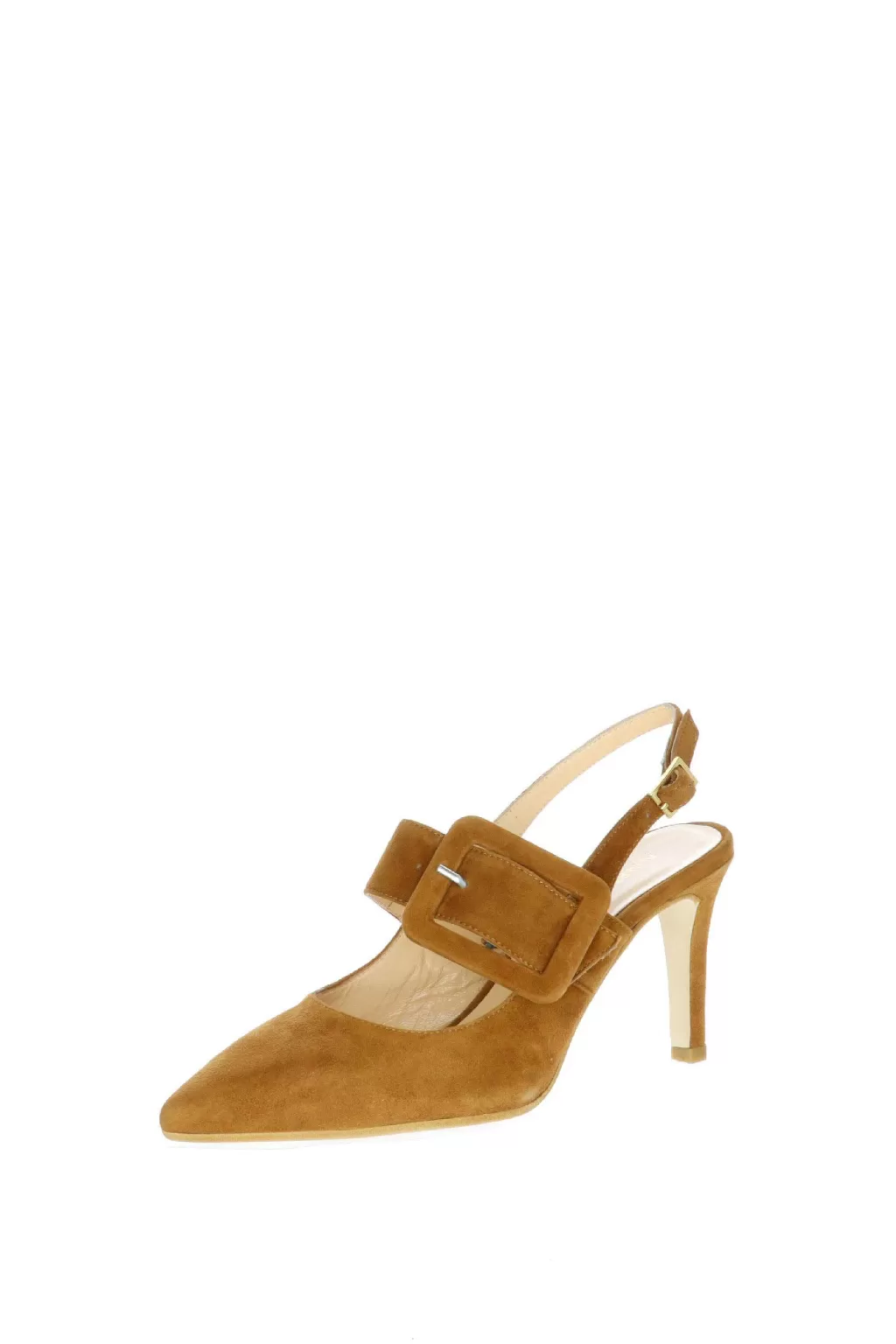 Cheap Decollete Aperto Dentro Con Fibbia Nero O Cuoio Donna Decollete E Slingback