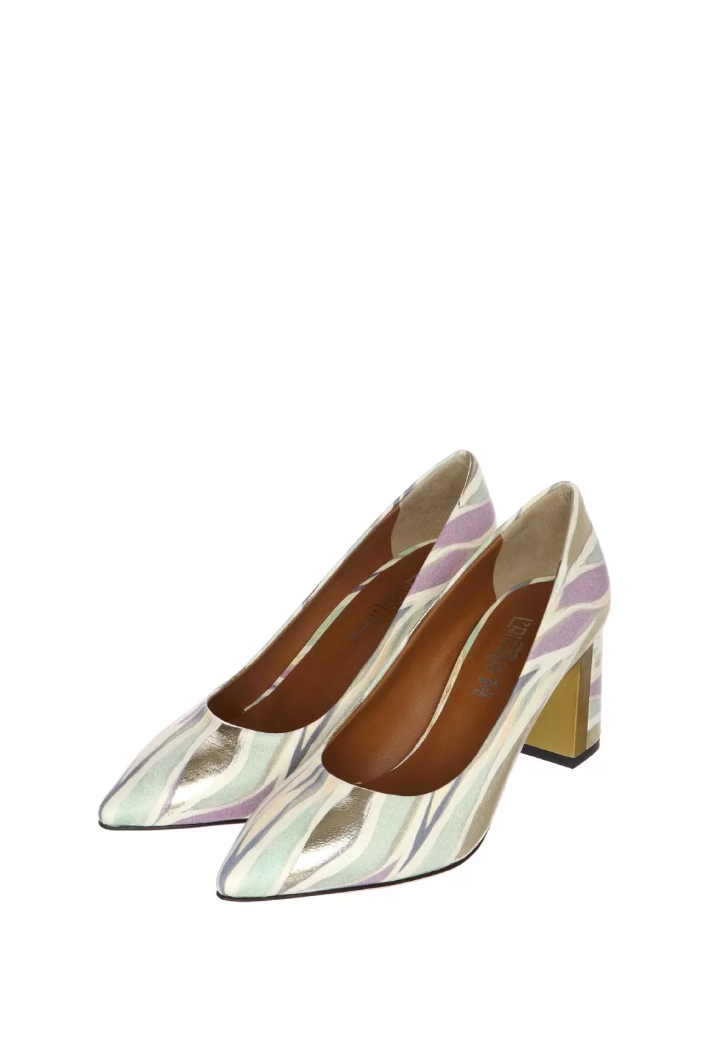 New Decollete In Pelle Stampata Vari Colori Legazzelle Donna Decollete E Slingback