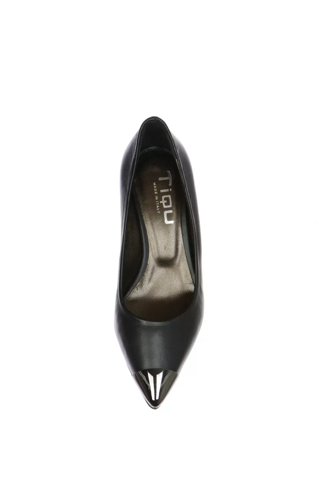 Fashion Decollete Nero In Pelle Punta Acciaio Dal 33 Al 43 Donna Decollete E Slingback