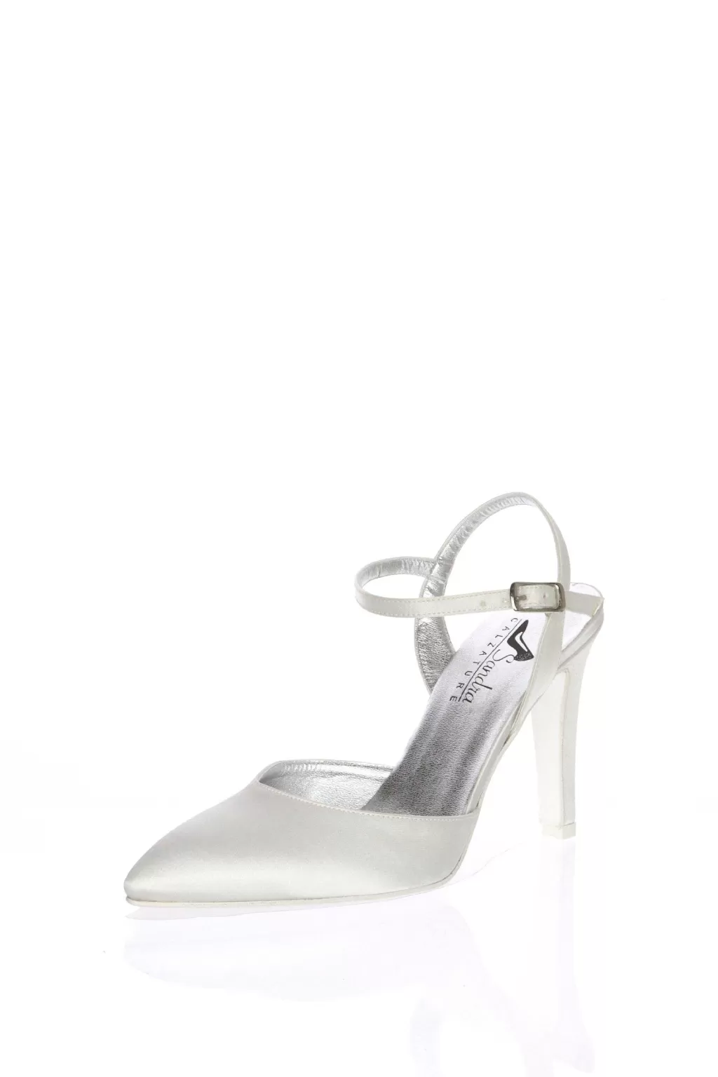 Hot Decollete Sposa In Raso Bianco Seta Con Cinturino A Caviglia Sposa Decollete E Slingback