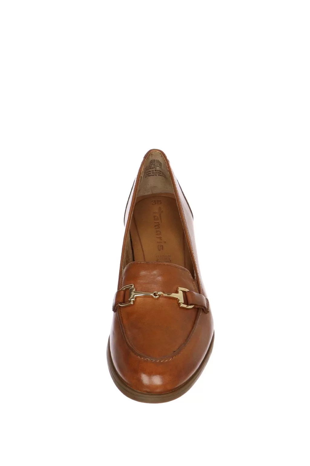 New Mocassino Cuoio Con Tacco Tamaris Donna Decollete E Slingback