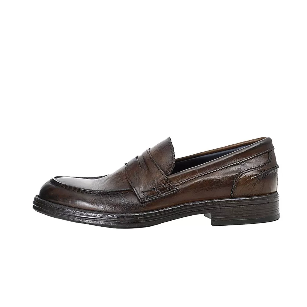 Clearance Mocassino In Pelle Spazzolata Vintage Edition Cafenoir Uomo Casual E Mocassini