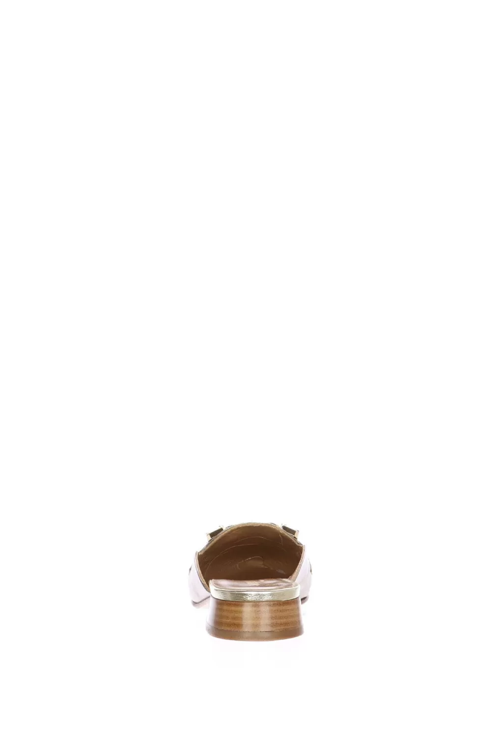Cheap Sabot In Pelle Laminata Oro Con Gioiello Soffice Sogno Donna Decollete E Slingback