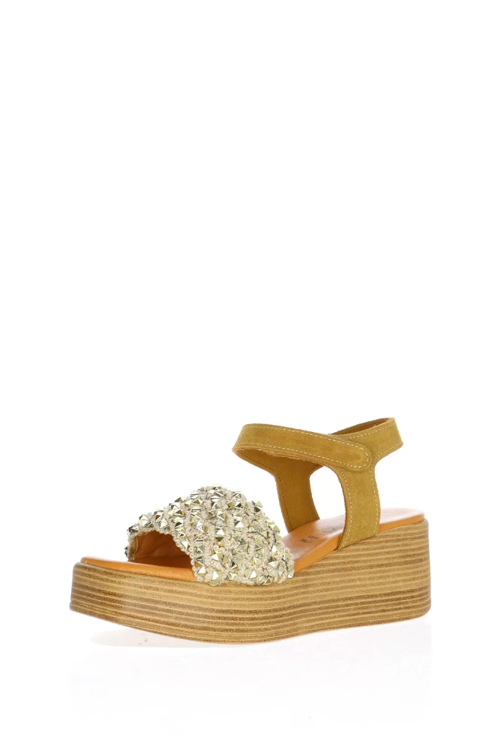 Cheap Sandalo Con Fascia Decorata Zeppa Media Cinzia Soft Donna Sandali E Sabot