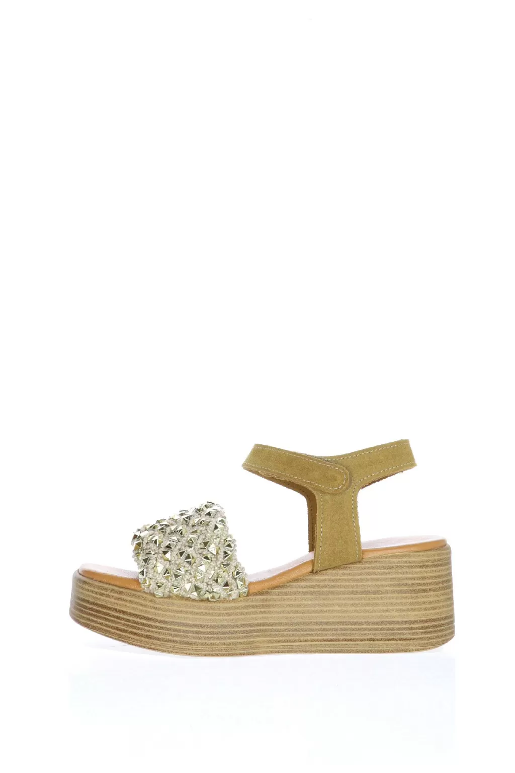 Cheap Sandalo Con Fascia Decorata Zeppa Media Cinzia Soft Donna Sandali E Sabot