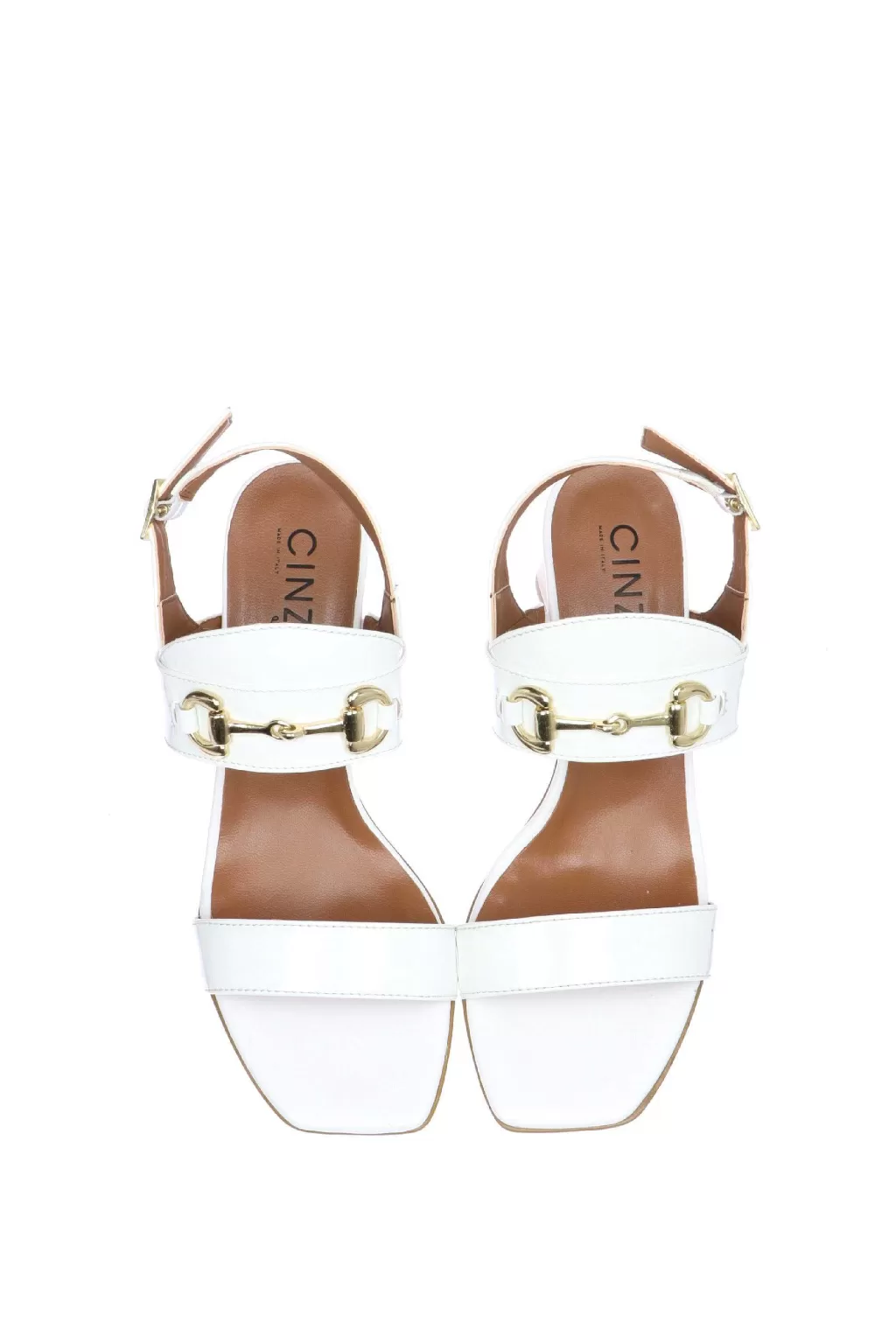 Discount Sandalo Due Fasce Nero O Bianco Con Accessorio Catena Cinzia Soft Donna Sandali E Sabot