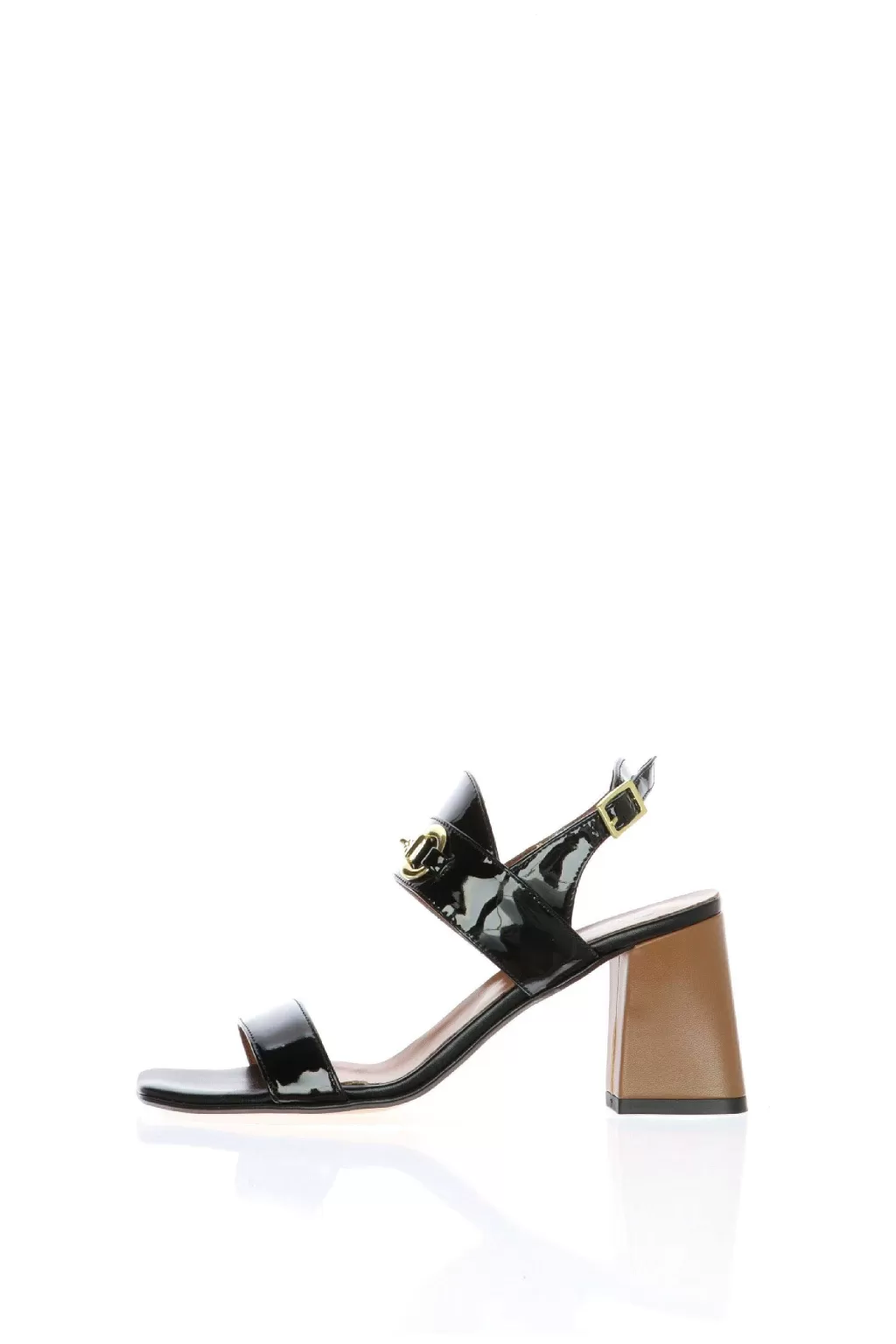 Discount Sandalo Due Fasce Nero O Bianco Con Accessorio Catena Cinzia Soft Donna Sandali E Sabot
