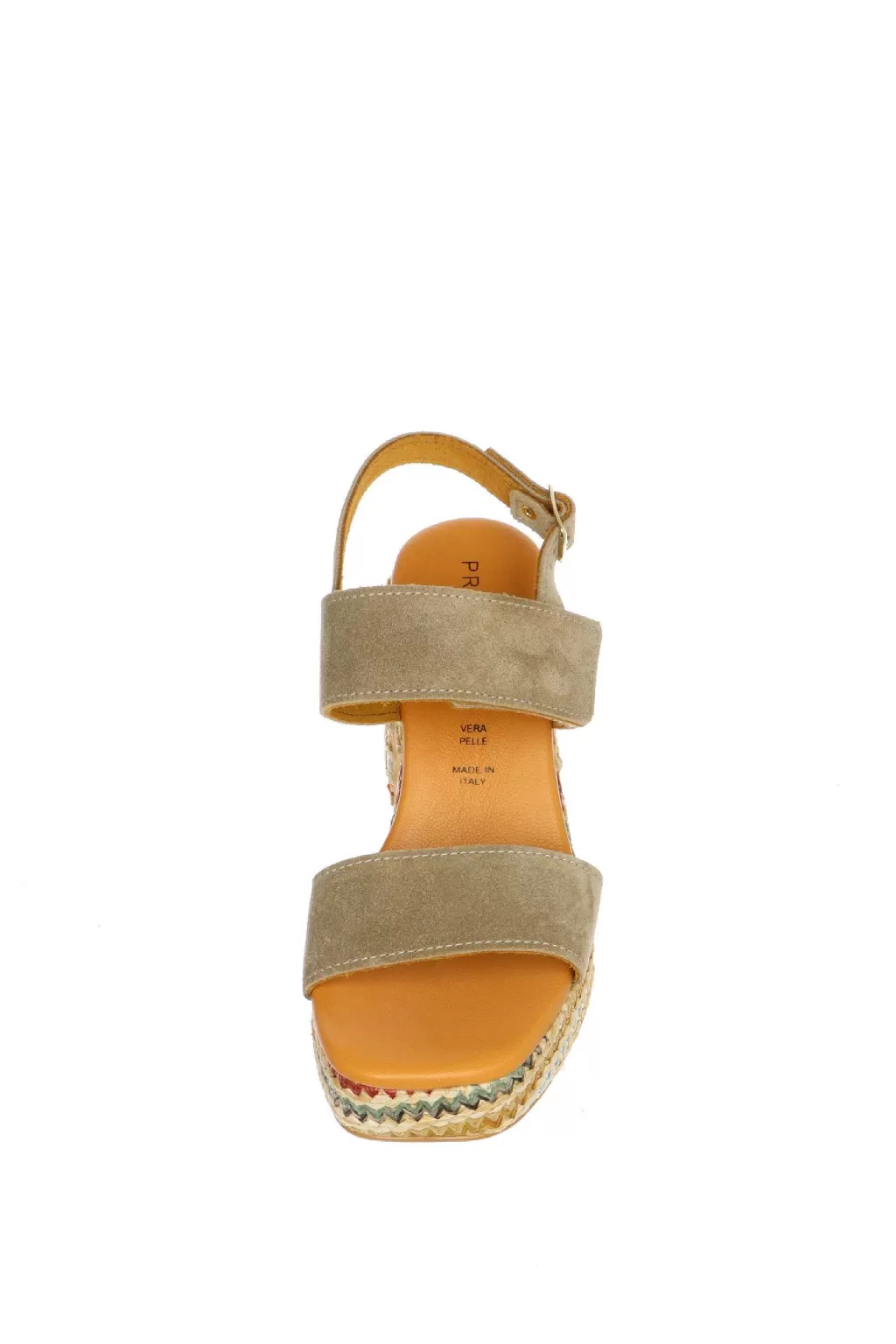 New Sandalo Due Fasce Tacco Colorato Pregunta Donna Sandali E Sabot