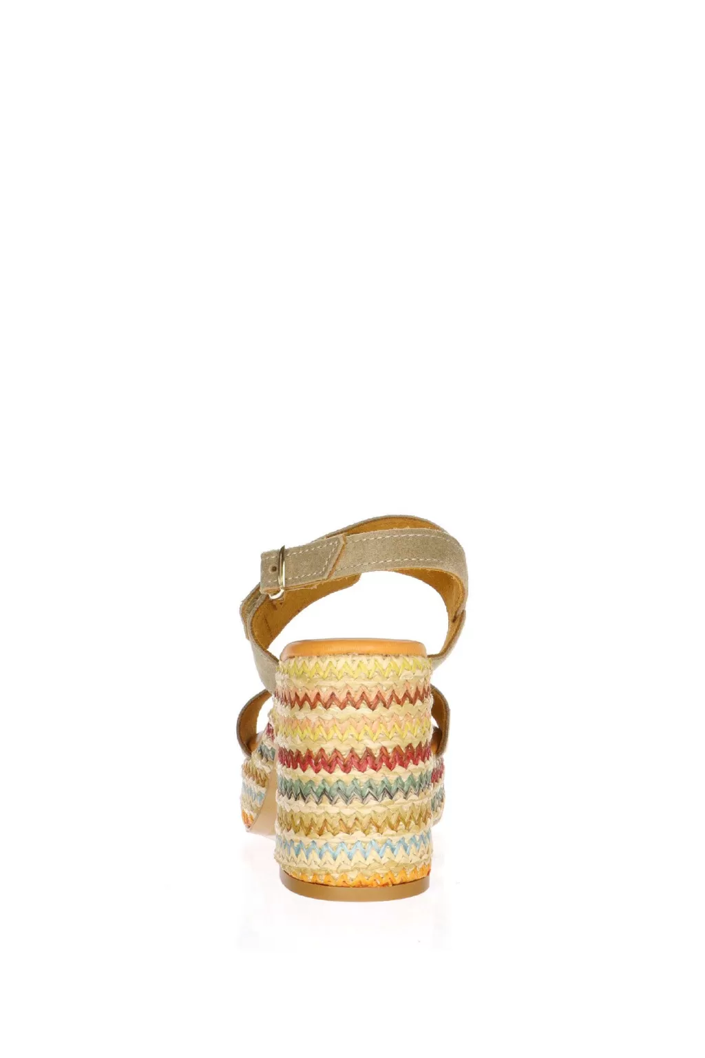 New Sandalo Due Fasce Tacco Colorato Pregunta Donna Sandali E Sabot
