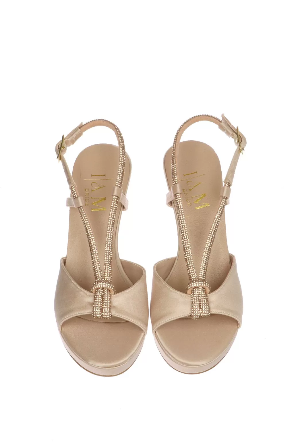 Online Sandalo Gioiello Maura In Raso Cipria E Blu I Am Donna Sandali E Sabot
