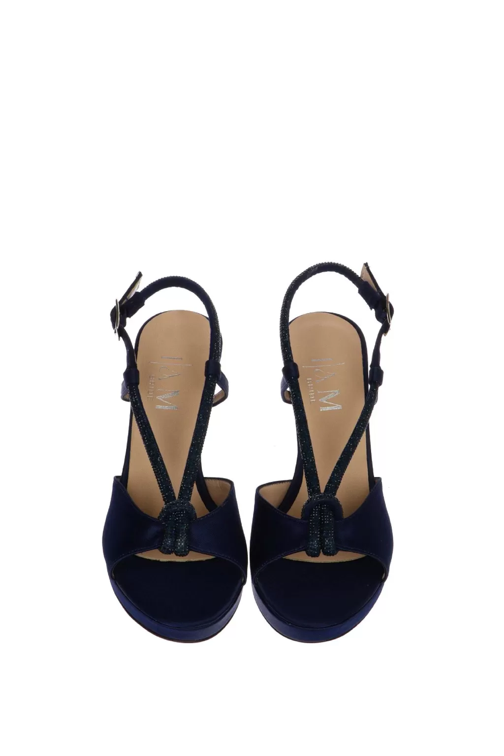 Online Sandalo Gioiello Maura In Raso Cipria E Blu I Am Donna Sandali E Sabot