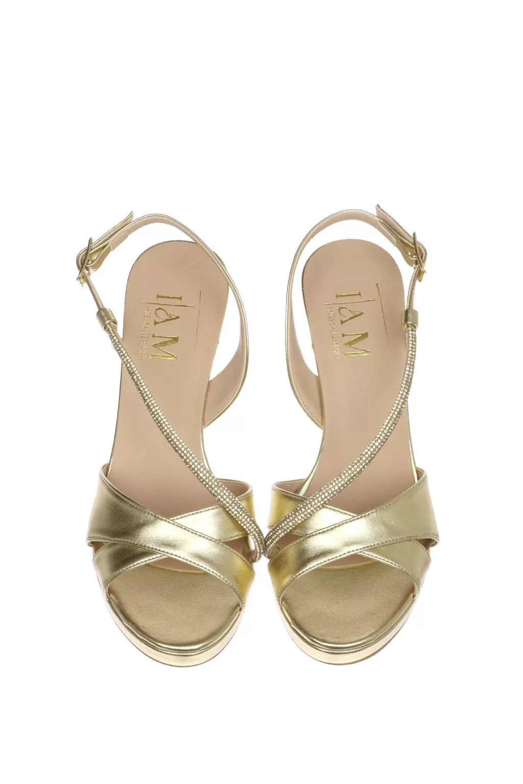 Cheap Sandalo Gioiello Platino In Pelle I Am Donna Sandali E Sabot