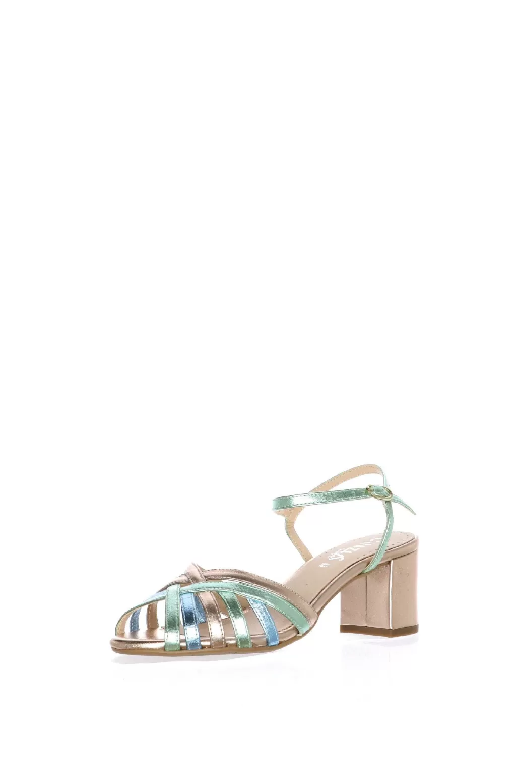 Clearance Sandalo In Pelle Colorata Intrecciata Cinzia Soft Donna Sandali E Sabot