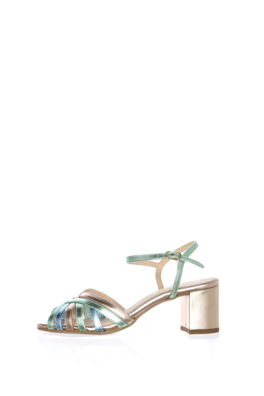 Clearance Sandalo In Pelle Colorata Intrecciata Cinzia Soft Donna Sandali E Sabot