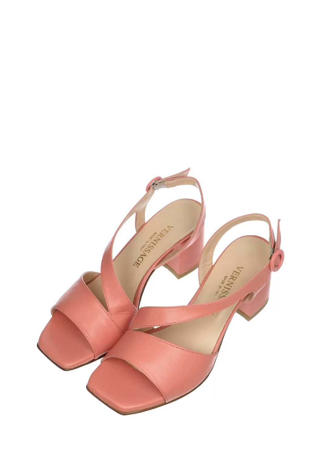 Hot Sandalo In Pelle Corallo O Blu By Soffice Sogno Donna Sandali E Sabot