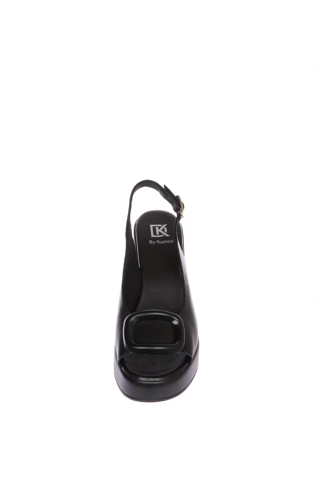 Shop Sandalo In Pelle Nero Con Tacco Largo Dorking By Fluchos Donna Sandali E Sabot