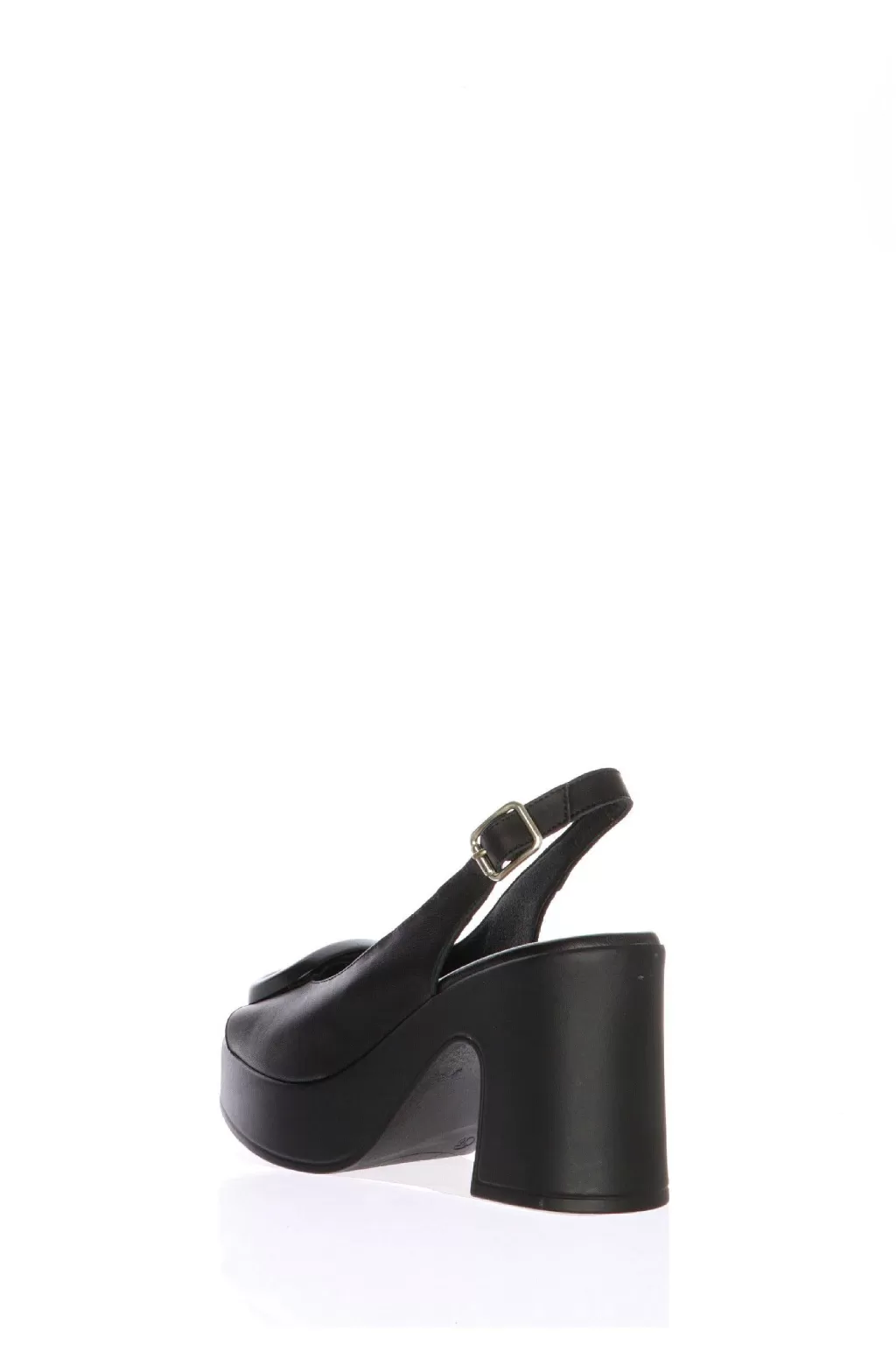 Shop Sandalo In Pelle Nero Con Tacco Largo Dorking By Fluchos Donna Sandali E Sabot