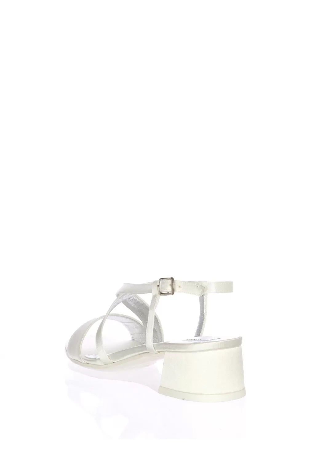 Store Sandalo Sposa Basso Semplice Bianco Seta Joel 7105 Sposa Sandali Sposa