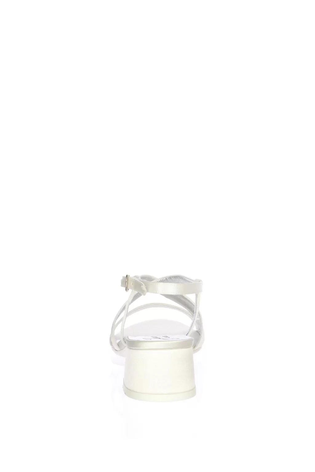 Store Sandalo Sposa Basso Semplice Bianco Seta Joel 7105 Sposa Sandali Sposa