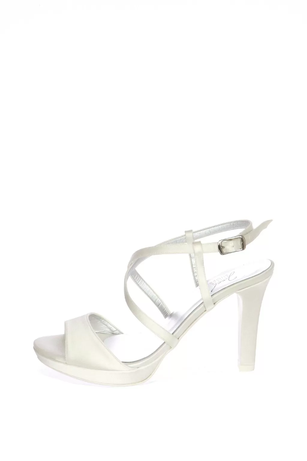 Cheap Sandalo Sposa Bianco Seta Incrocio Sul Dorso Joel 6037 Sposa Sandali Sposa