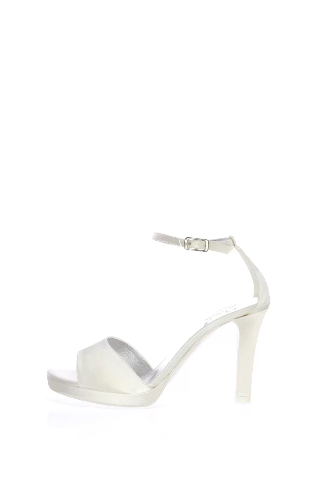Sale Sandalo Sposa In Raso Bianco Seta Tallone Chiuso Joel Sposa Sandali Sposa