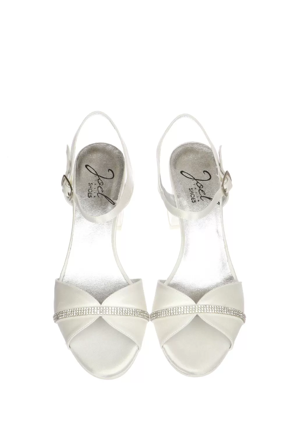 Store Sandalo Sposa In Raso Con Cinturino A Caviglia E Tacco Quadrato Sposa Sandali Sposa