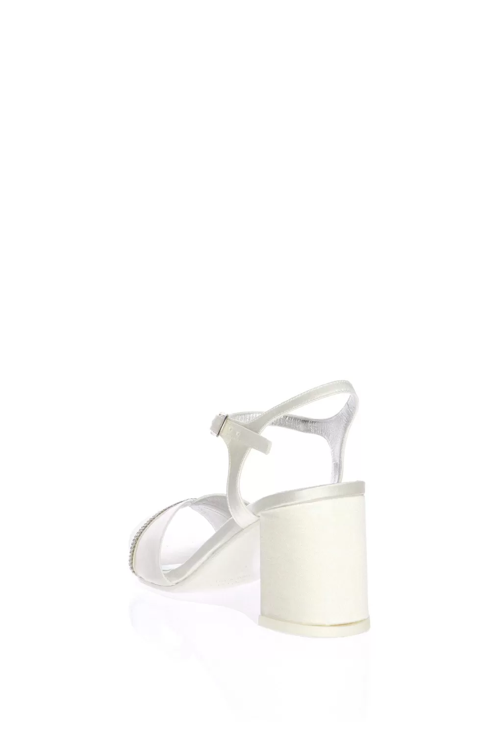 Store Sandalo Sposa In Raso Con Cinturino A Caviglia E Tacco Quadrato Sposa Sandali Sposa