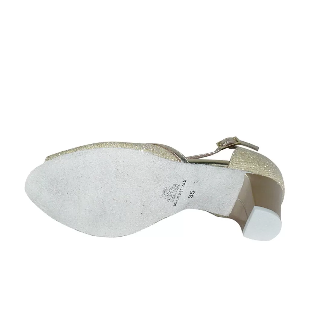 Best Scarpa Da Ballo In Tessuto Glitter Con Incrocio Sul Dorso Esmeralda Donna Scarpe Da Ballo
