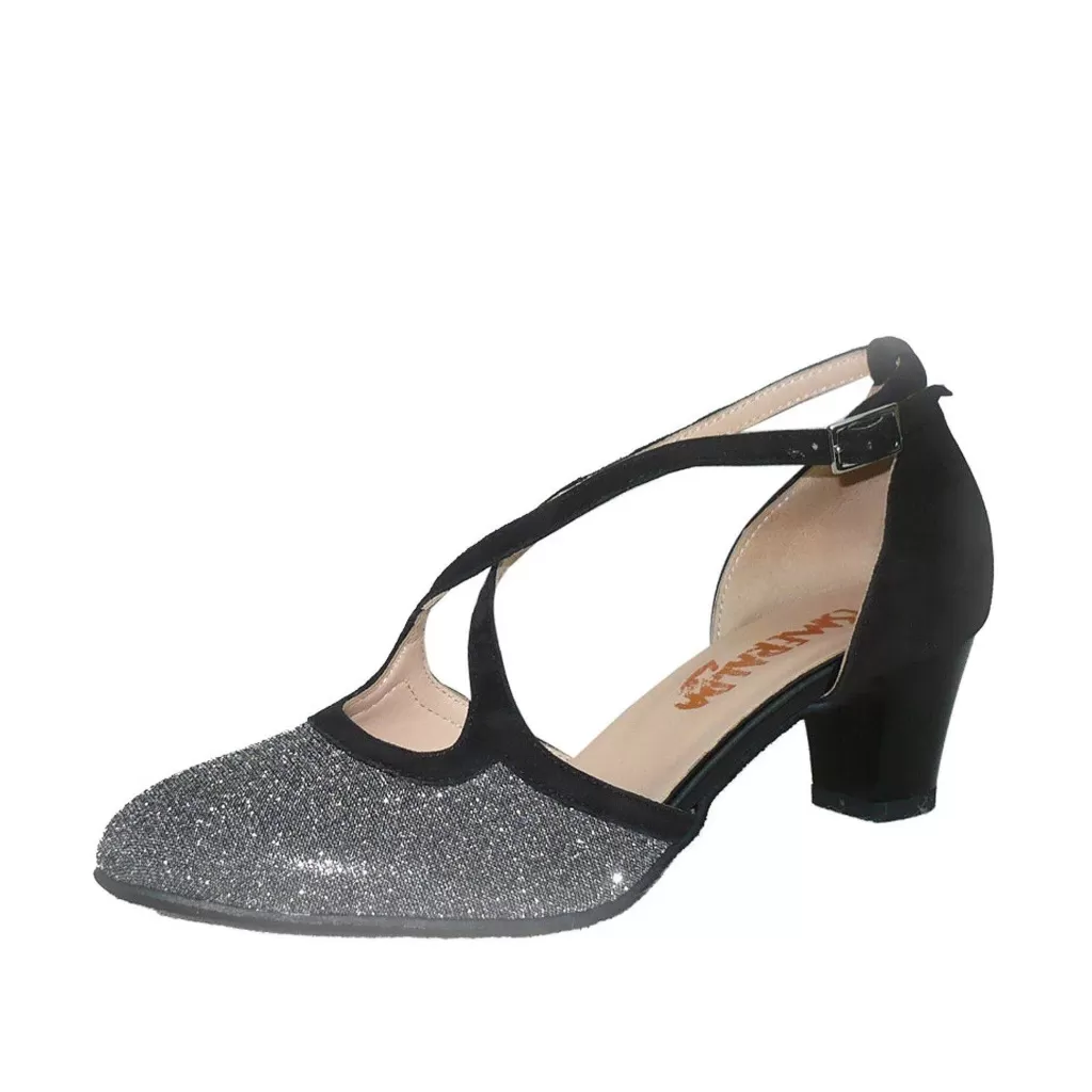 Fashion Scarpe Da Ballo Con Tallone E Punta Chiusa Con Cinturino Sul Dorso Esmeralda Donna Scarpe Da Ballo