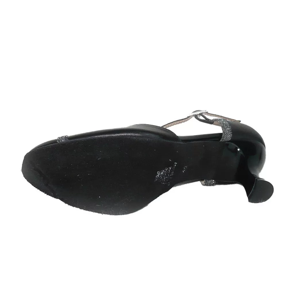 Cheap Scarpe Da Ballo In Pelle Nero Con Cinturino A T Esmeralda Donna Scarpe Da Ballo