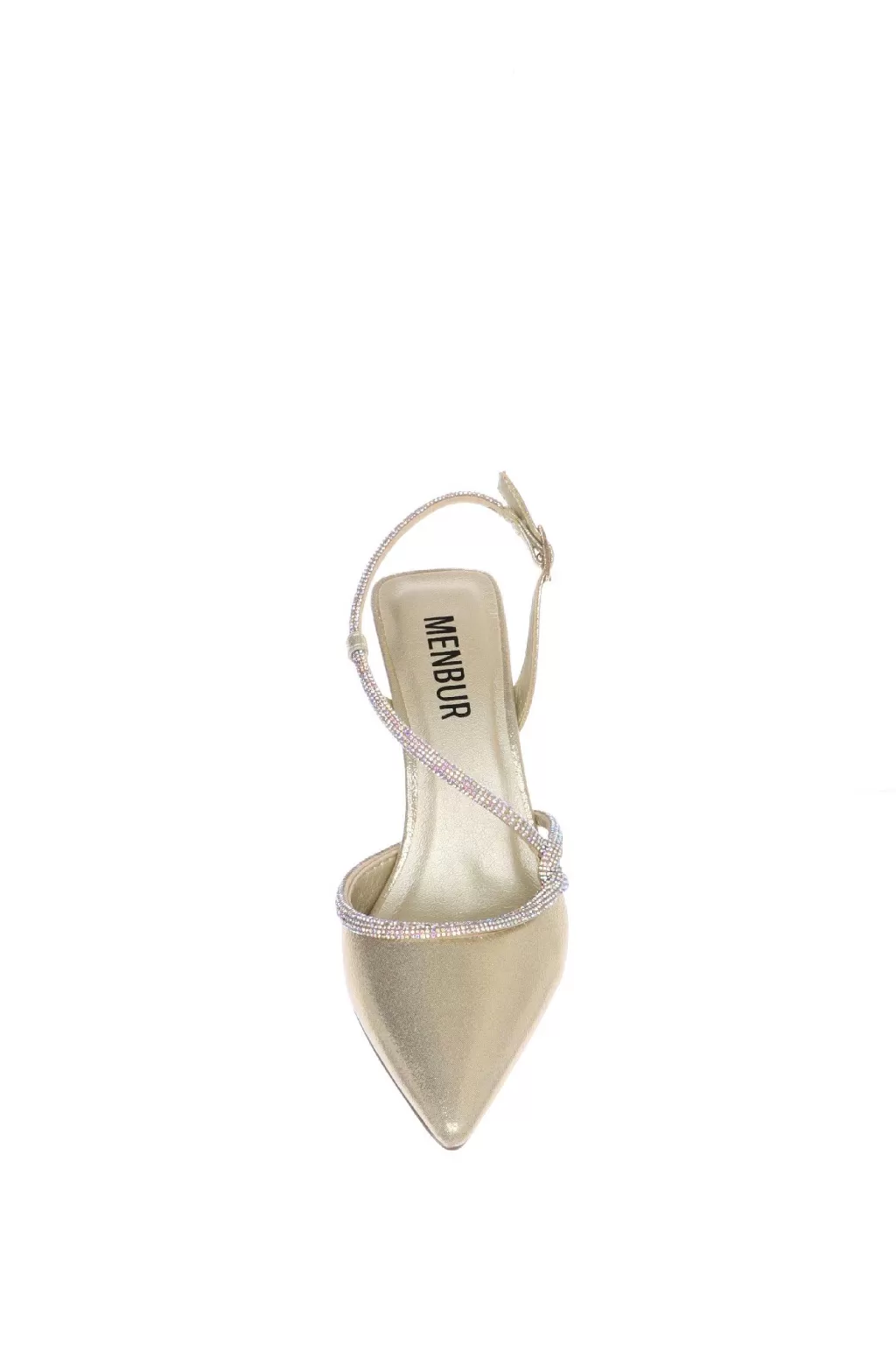 Sale Slingback Argento O Oro Con Tubo Di Strass Menbur Donna Decollete E Slingback