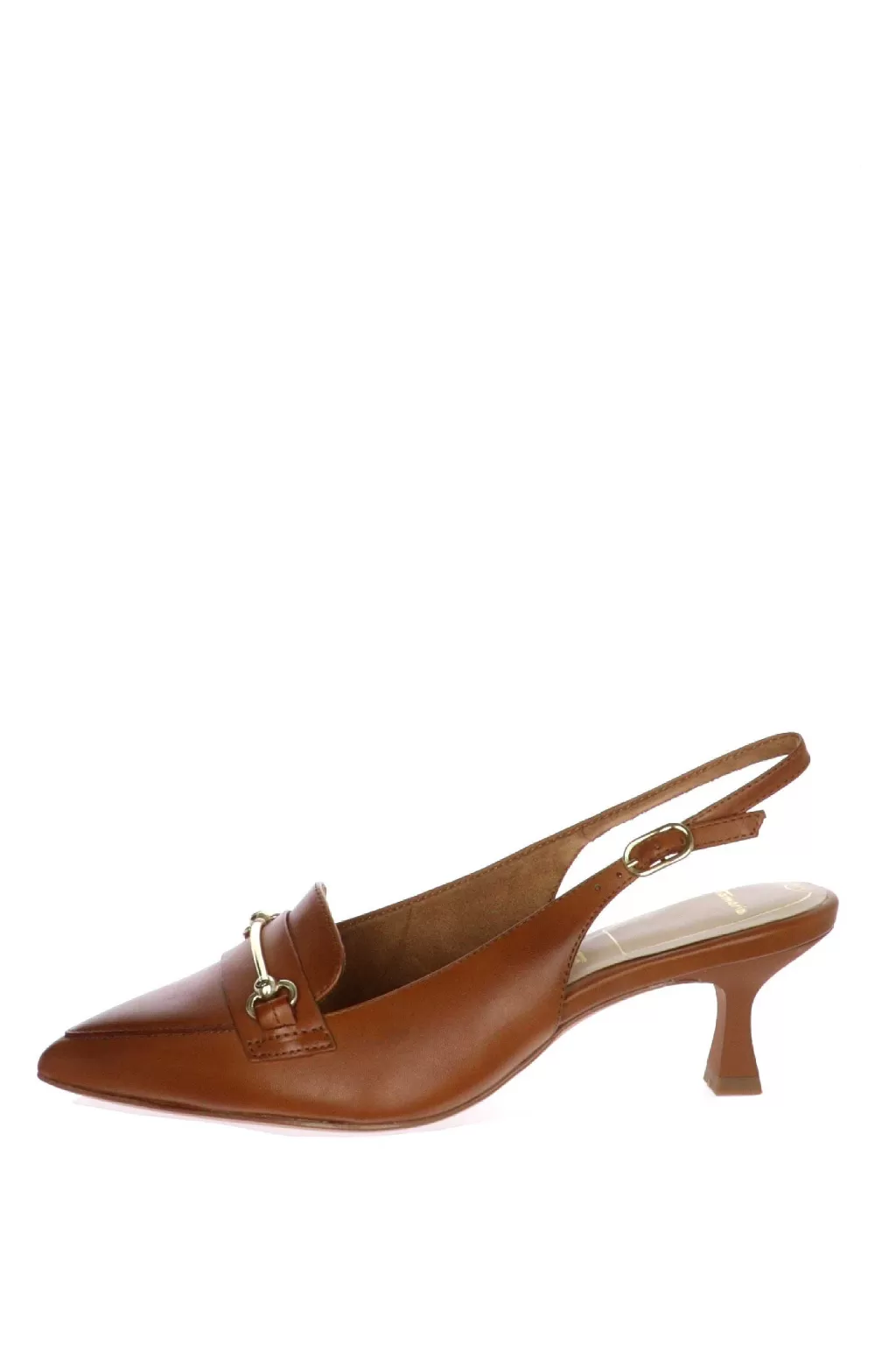 Discount Slingback In Pelle Nera, Beige O Cuoio Con Fibbia Tamaris Donna Decollete E Slingback