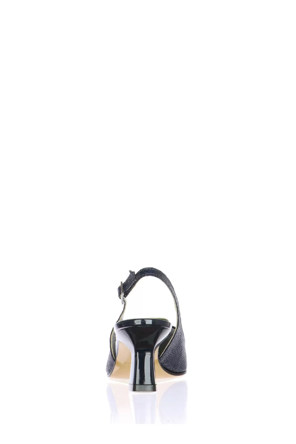 New Slingback In Pelle Nero E Blu Soffice Sogno Donna Decollete E Slingback