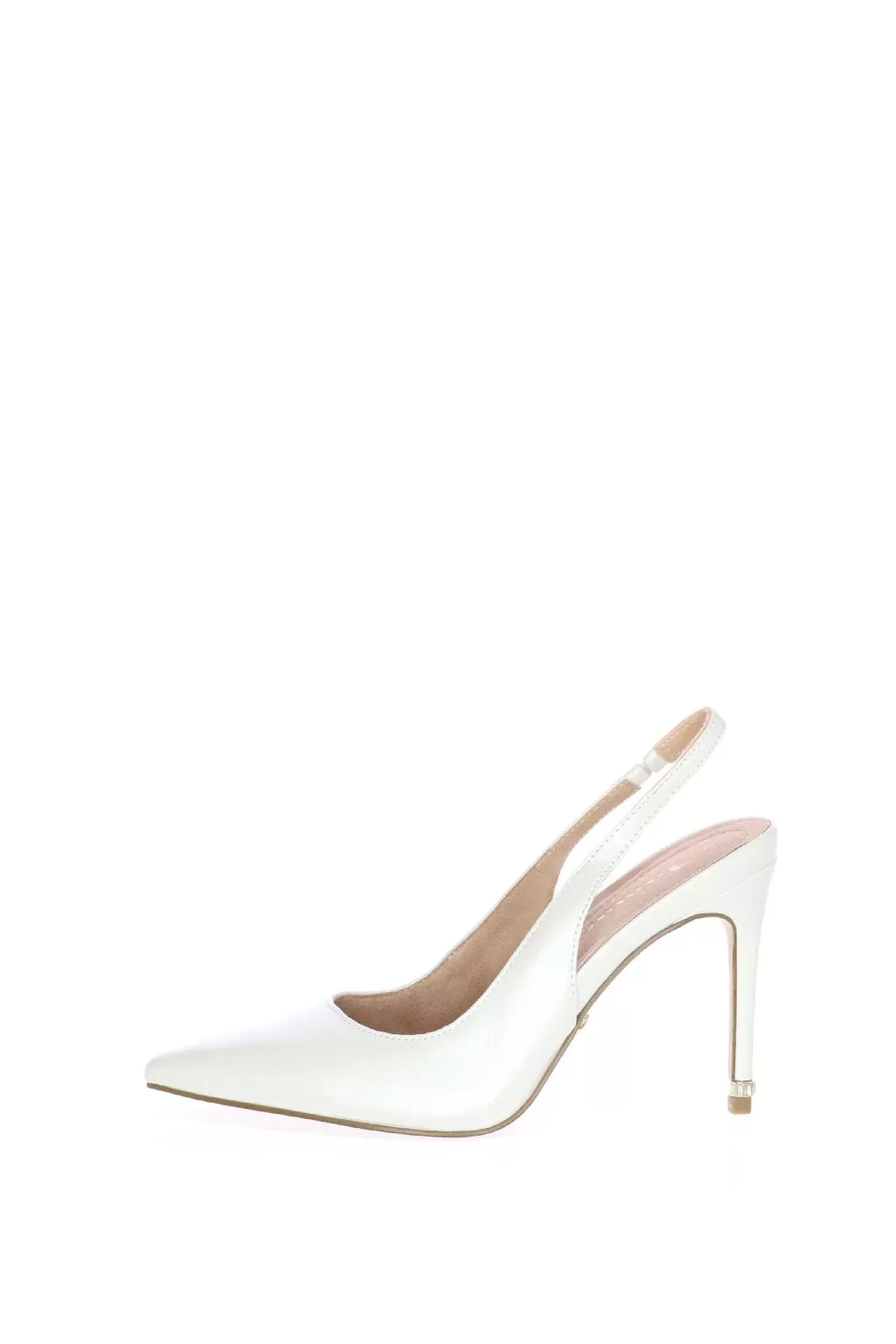 Best Slingback In Pelle Perlata Bianca Tamaris Donna Decollete E Slingback