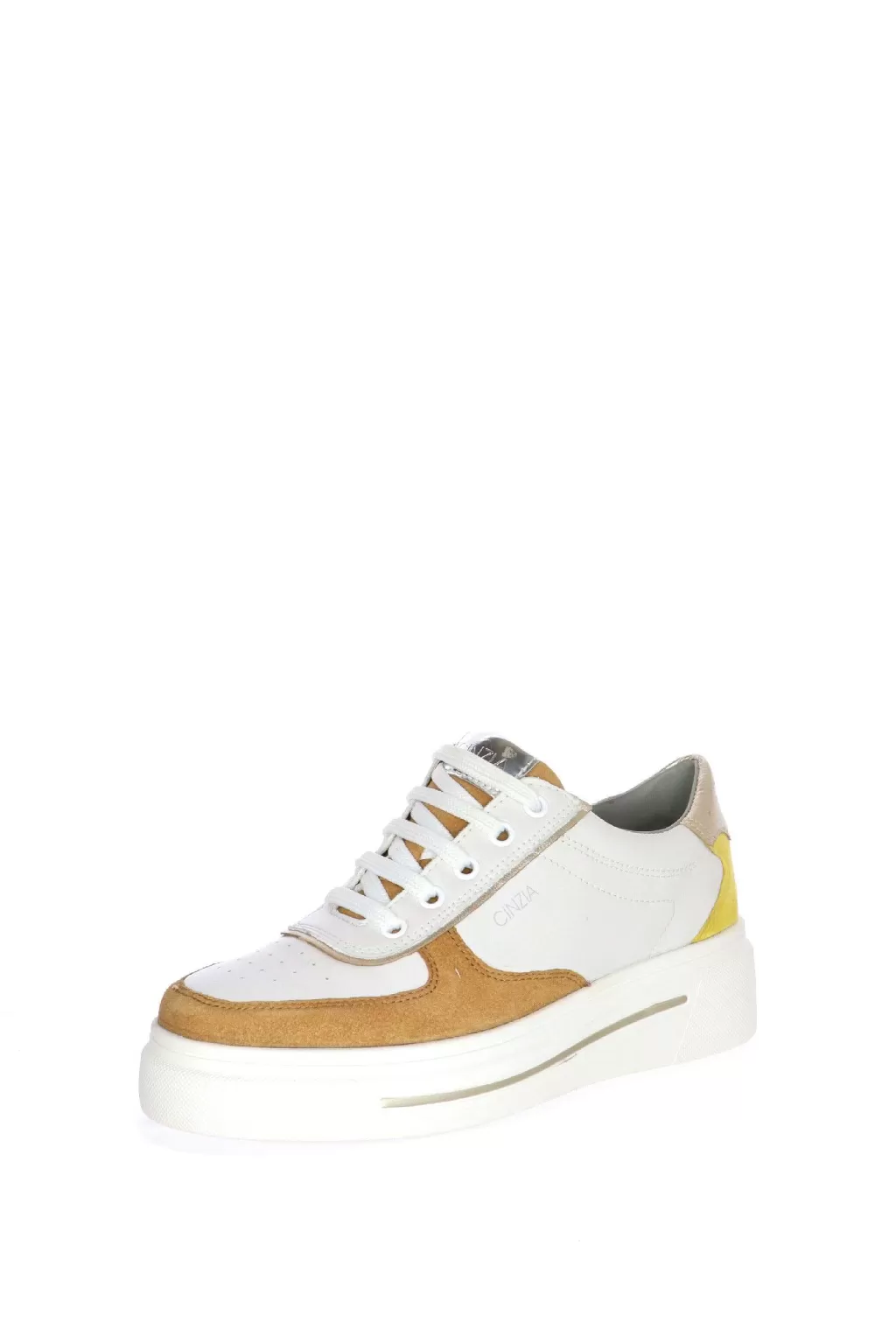 Hot Sneakers Bianca Con Bordi Colorati Cinzia Soft Donna Mocassini E Sneaker