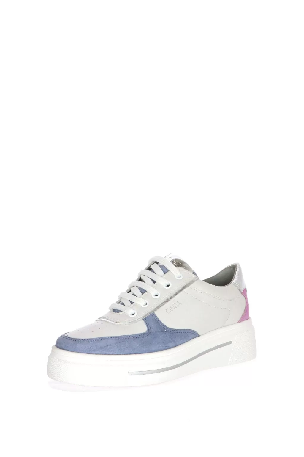 Hot Sneakers Bianca Con Bordi Colorati Cinzia Soft Donna Mocassini E Sneaker